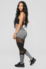 Krysten Active Leggings - Grey Fashion Nova