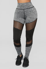 Krysten Active Leggings - Grey Fashion Nova