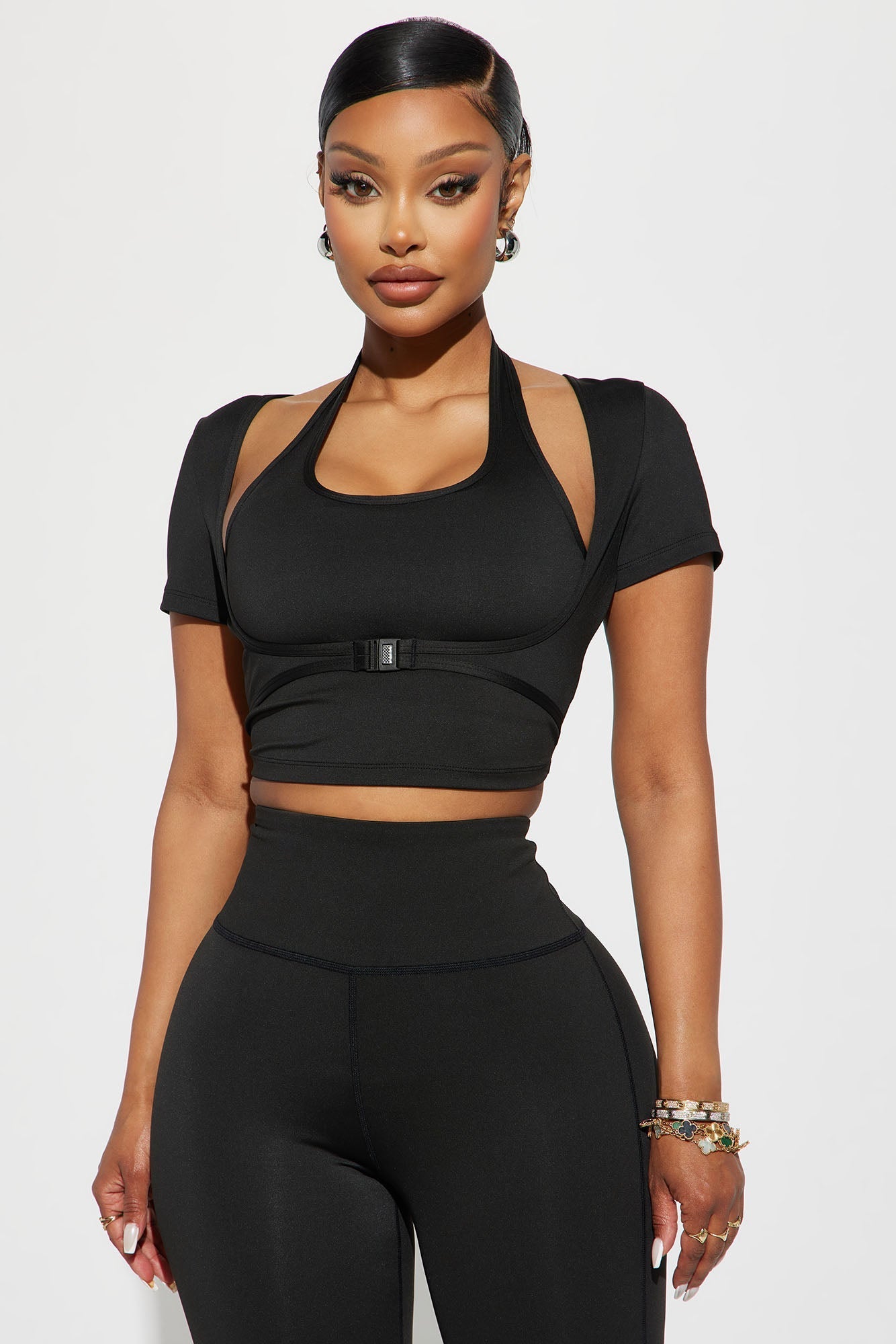 Lily Active Top - Black Fashion Nova