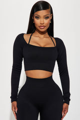 New Body Active Top - Black Fashion Nova