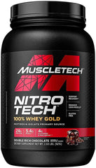 Muscletech Nitro Tech Whey Gold Strawberry Supplement (999g/ 2.20lbs) SAUDI SHARK