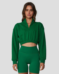 Half-Zip Cropped Jumper | Grounded Crop Shop Boutique