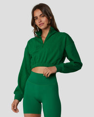 Half-Zip Cropped Jumper | Grounded Crop Shop Boutique