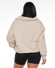 Oversized Collar Sweatshirt | Fawn Crop Shop Boutique