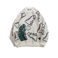 Dinosaur Textured Pullover Sweater Modavivo