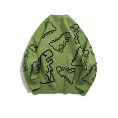 Dinosaur Textured Pullover Sweater Modavivo