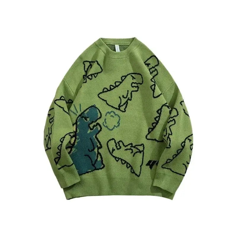 Dinosaur Textured Pullover Sweater Modavivo