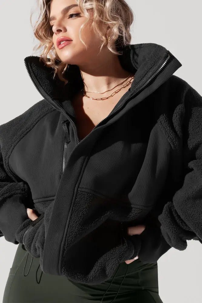 Find Your Inner Fleece Jacket - Charcoal POPFLEX®