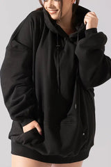 Long Cloud Hoodie - Black POPFLEX®