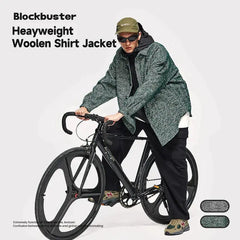 INFLATION Korean Style Heavyweight Oversized Shirt Jackets Unisex 2023 Autumn Thick Buttons Up Jacket Mens Outerweat باور أب | Power Up