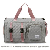 Durable Nylon Travel Duffle Bag, Portable Sports Gym Bag for Overnight Trips Shoulder Duffel Training Bag, Spacious Argyle