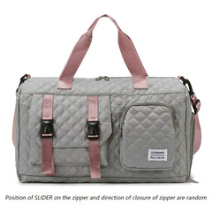 Durable Nylon Travel Duffle Bag, Portable Sports Gym Bag for Overnight Trips Shoulder Duffel Training Bag, Spacious Argyle