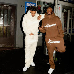 Nofs Tracksuit Men's Hoodie Sweatpants Suit Y2K Sweatshirt Pants Jogging Set Hip-pop Punk Rock Gothic Hoody Streetwear Hooded باور أب | Power Up