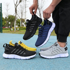 New Summer Soft Soled Running Shoes Men Mesh Breathable Casual Shoes Comfortable Fashionable Versatile Outdoor Exercise Shoes