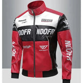 Autumn Motorbike Jacket Men's Stand Collar Leather Jackets Patchwork PU Leather Work Clothes Outdoor Motorcycle Riding Coats Men