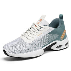 Men's shoes, men's casual shoes, breathable mesh, air-cushioned, soft-soled, color-blocked fashionable sports shoes