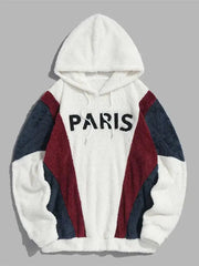 Paris Color-Blocked Fleece Hoodie Modavivo