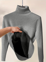 Knitted Sherpa-lined Pullover Sweater Modavivo