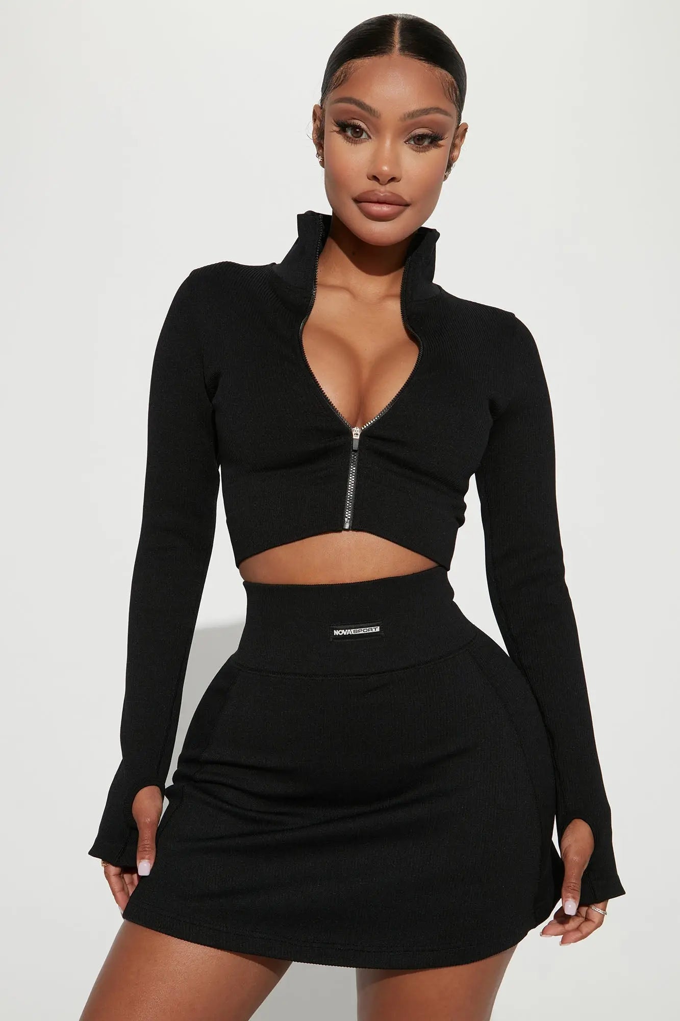 Effortless Ribbed Jacket - Black Fashion Nova