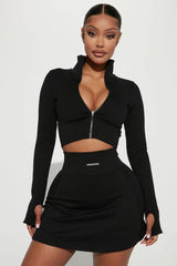 Effortless Ribbed Jacket - Black Fashion Nova
