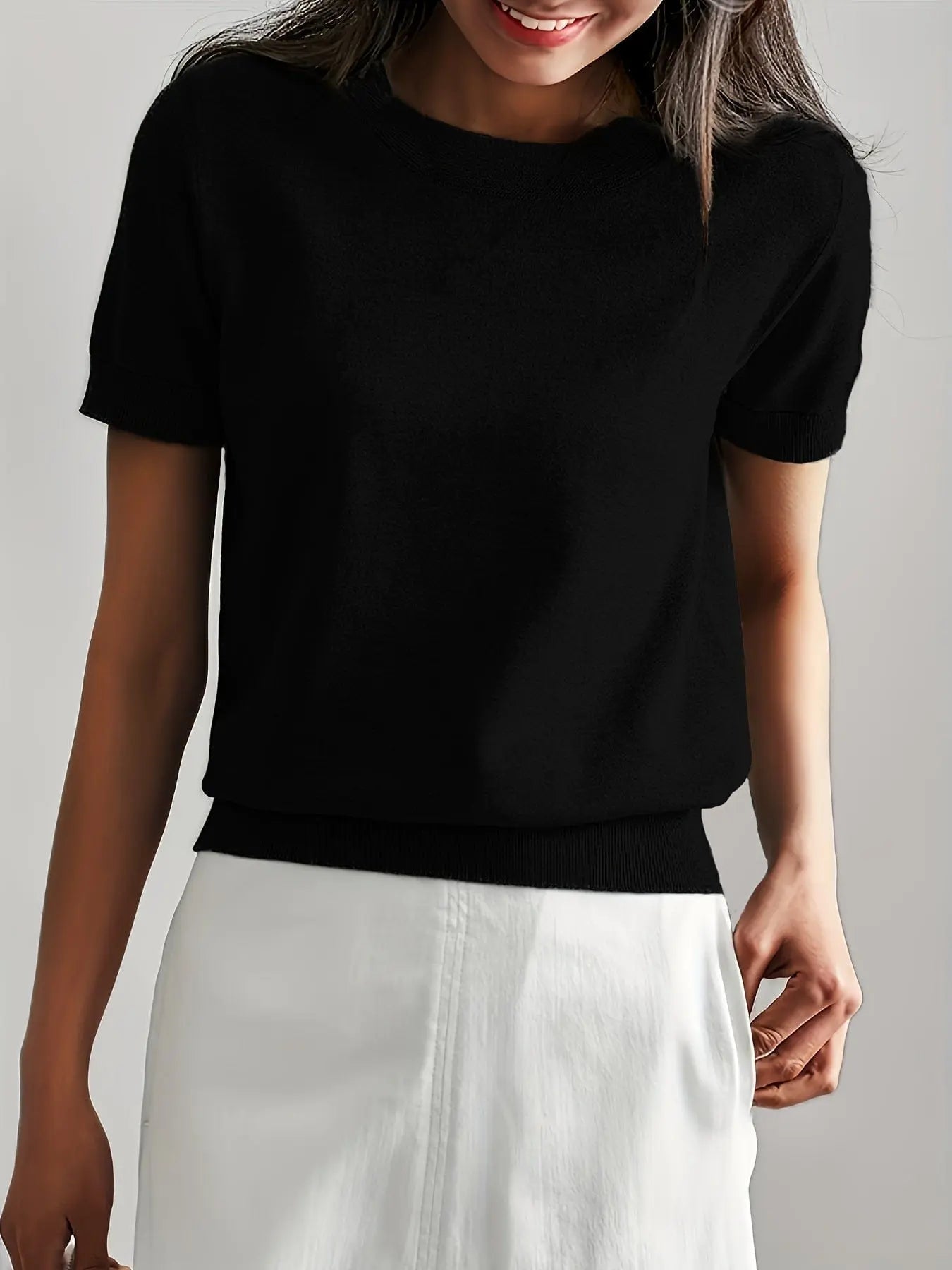CLOUDTEK™ Knitted Short-Sleeve Sweater Modavivo