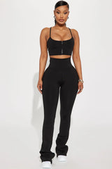 Break A Sweat Active Yoga Pant - Black Fashion Nova