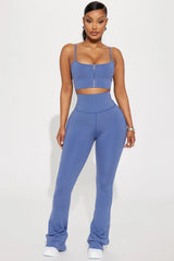 Break A Sweat Active Yoga Pant - Slate Blue Fashion Nova