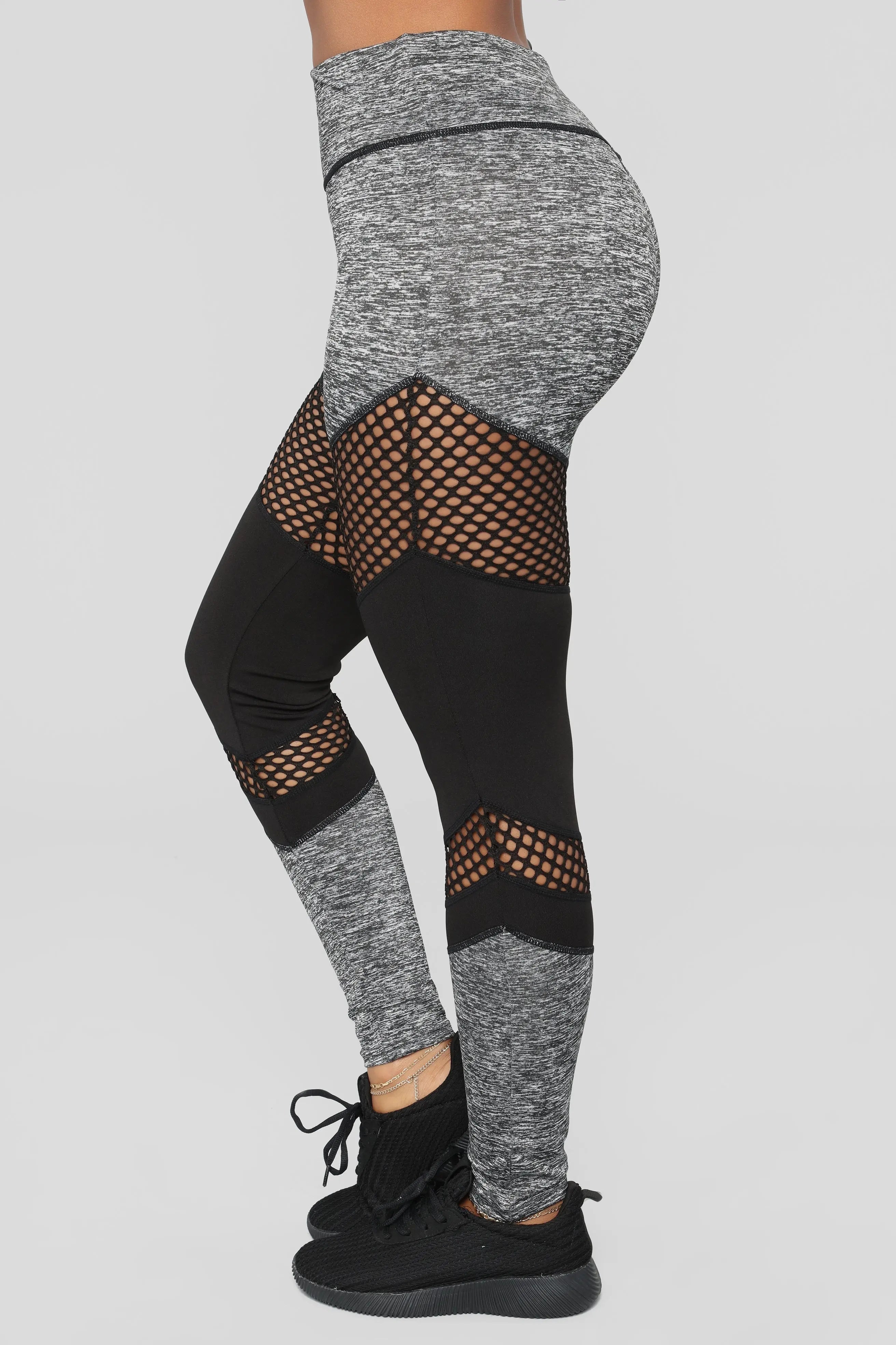 Krysten Active Leggings - Grey Fashion Nova