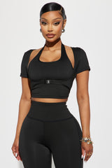 Lily Active Top - Black Fashion Nova