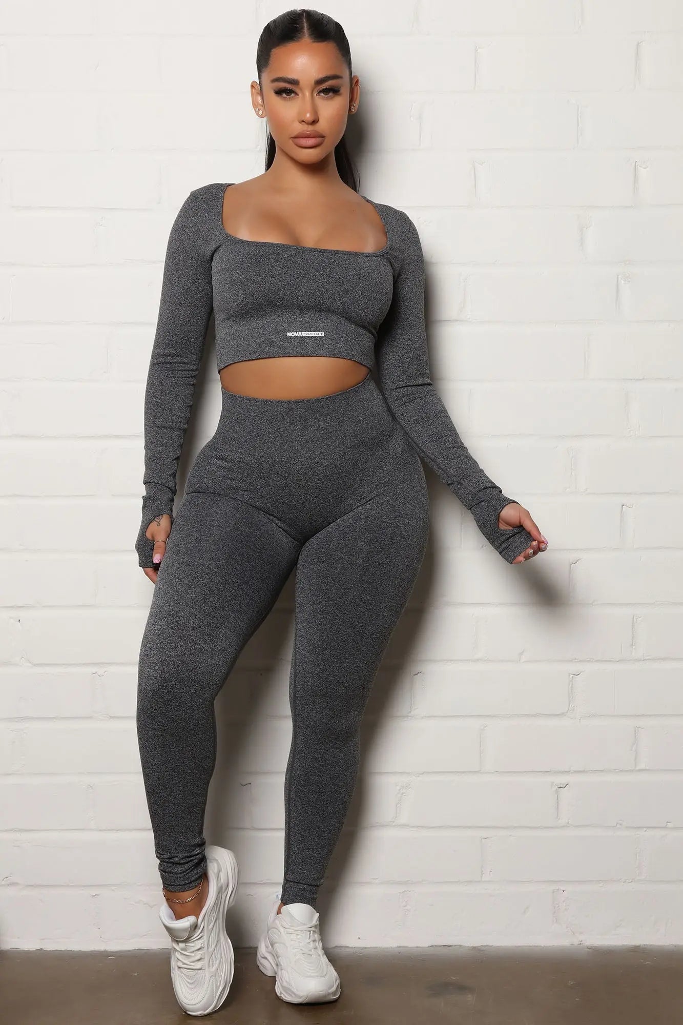 Vital Goddess Active Legging in Infinity Seamless - Black Fashion Nova