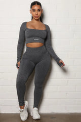 Vital Goddess Active Legging in Infinity Seamless - Black Fashion Nova