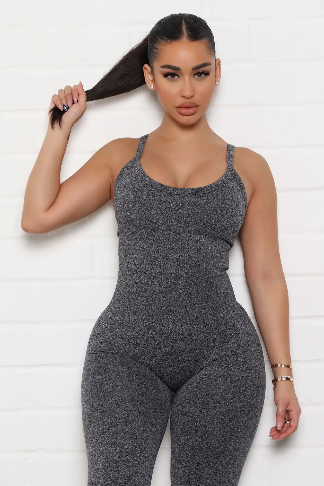 Vital Goddess Active Jumpsuit In Infinity Seamless - Black Fashion Nova