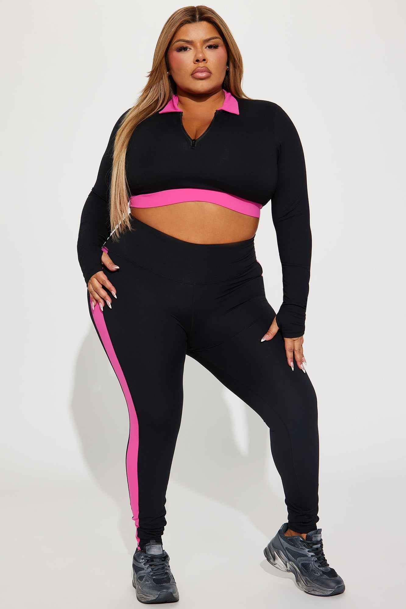 Kairi Active Set - Pink/combo Fashion Nova