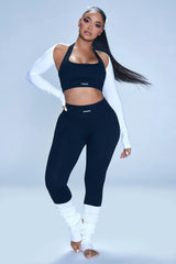 Fighter Ribbed Active Legging In Infinity Seamless - Black Fashion Nova