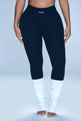 Fighter Ribbed Active Legging In Infinity Seamless - Black Fashion Nova