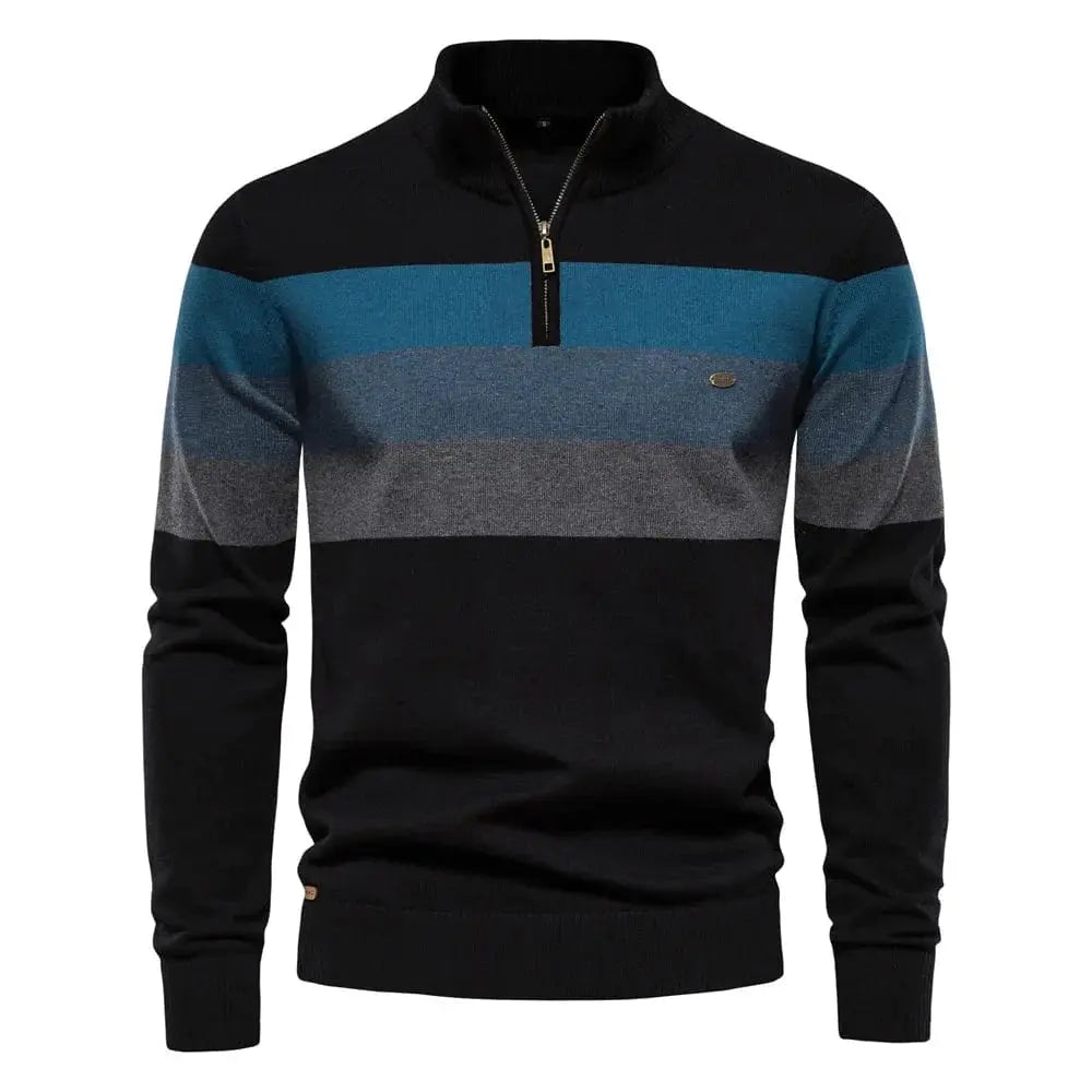 Èssenziale Cotton Quarter Zip Sweater Modavivo