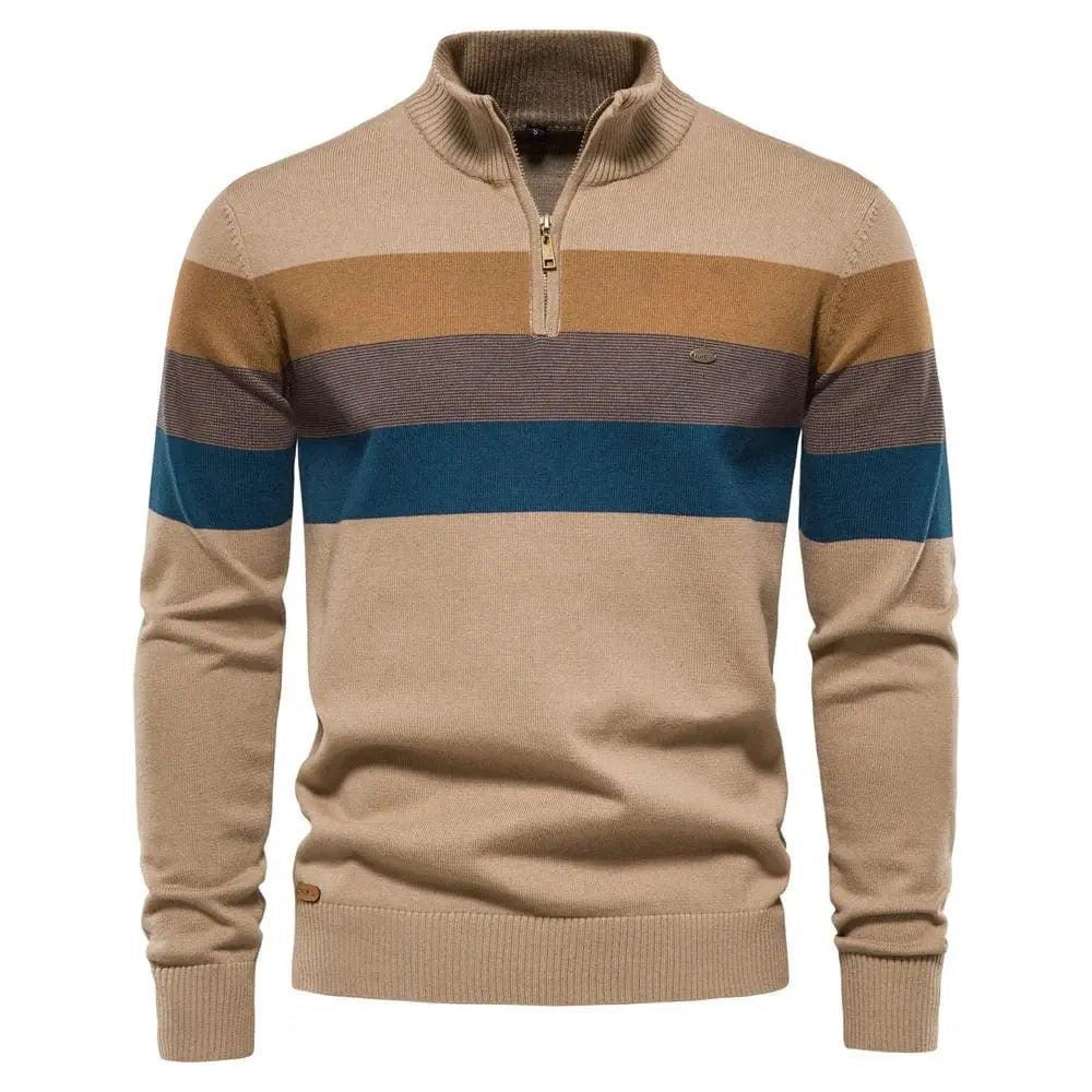 Èssenziale Cotton Quarter Zip Sweater Modavivo