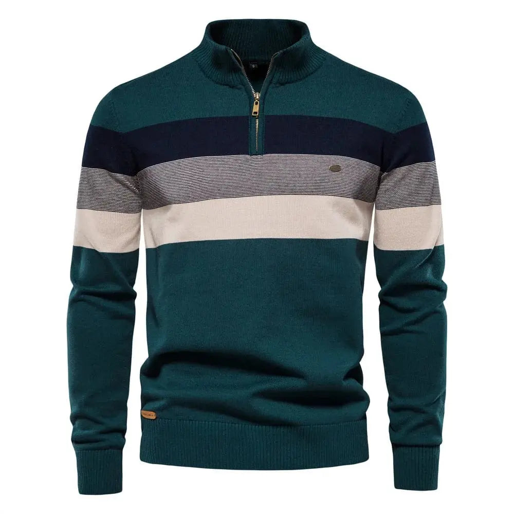 Èssenziale Cotton Quarter Zip Sweater Modavivo