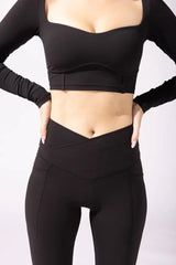 Crisscross Hourglass® Bell Bottom with Pockets (Soft Touch) - Black POPFLEX