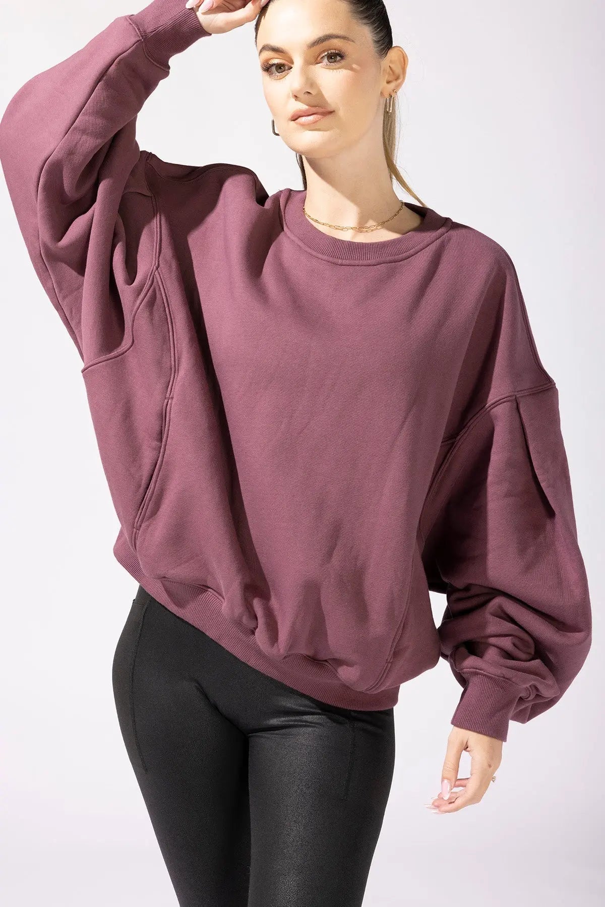 Brunch Sweater - Merlot POPFLEX®