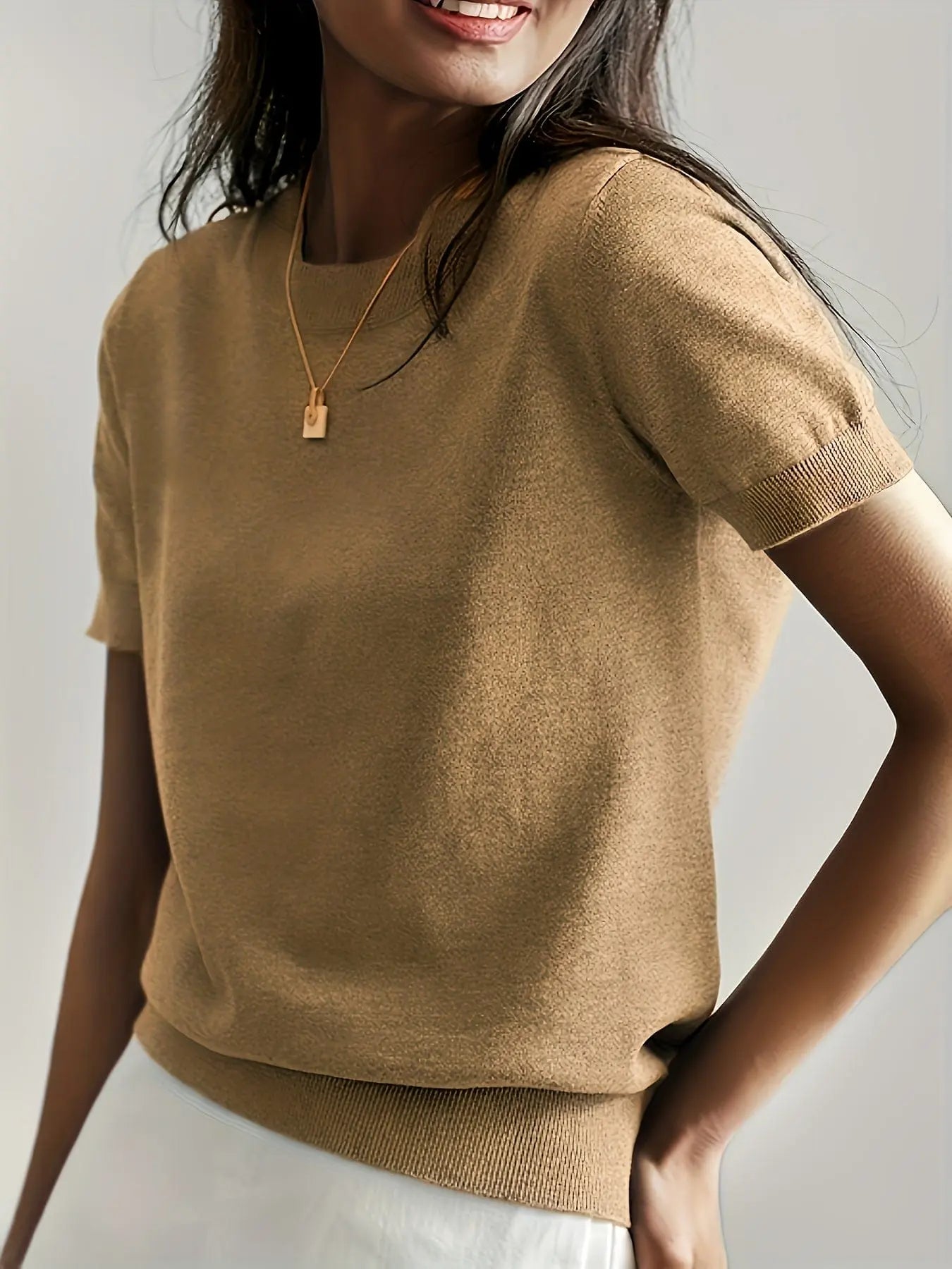 CLOUDTEK™ Knitted Short-Sleeve Sweater Modavivo
