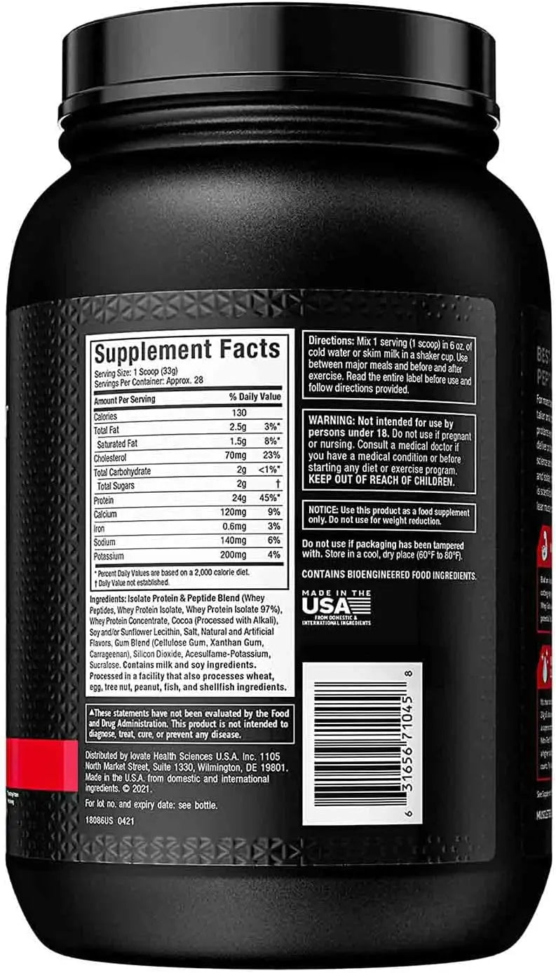 Muscletech Nitro Tech Whey Gold Strawberry Supplement (999g/ 2.20lbs) SAUDI SHARK