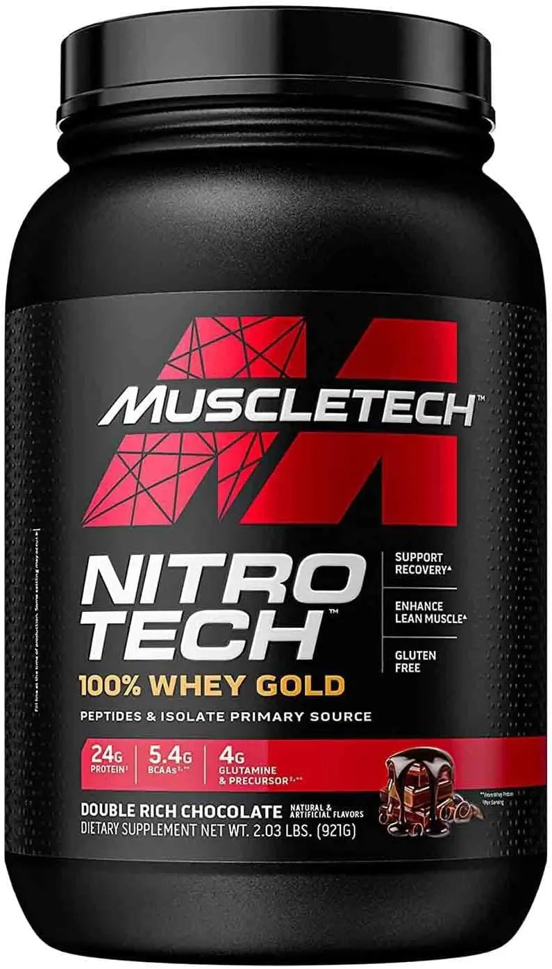 Muscletech Nitro Tech Whey Gold Strawberry Supplement (999g/ 2.20lbs) SAUDI SHARK