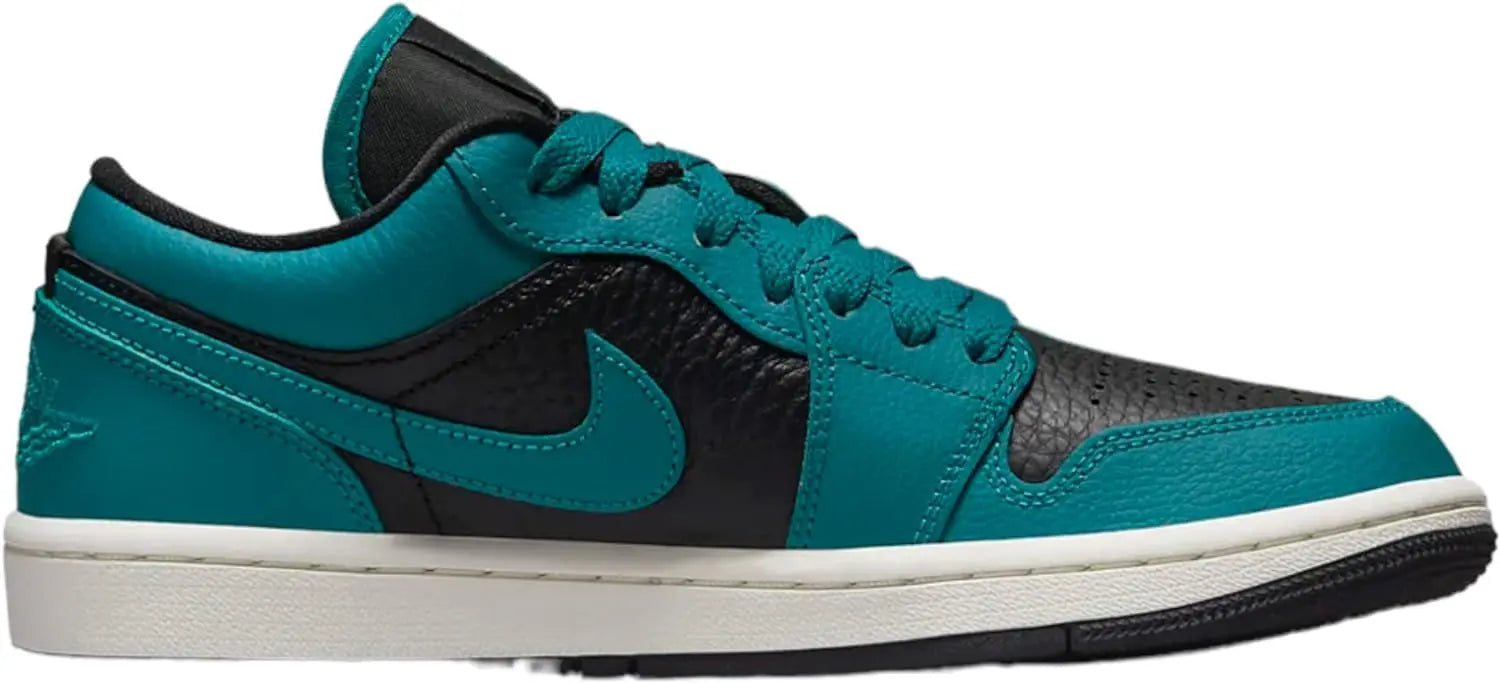 حذاء SAUDI SHARK Nike Air Jordan 1 Low الرياضي باللون الأزرق المخضر والأسود.