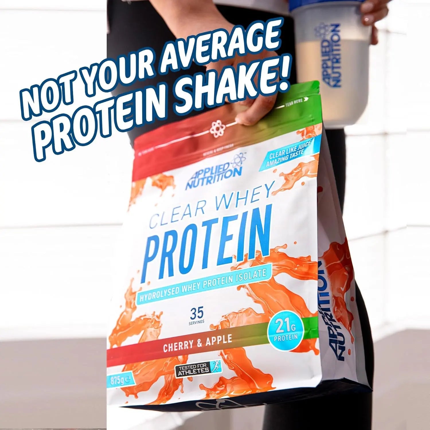 Applied Nutrition Clear Whey Isolate - Whey Protein Isolate, Refreshing High Protein Powder, Fruit Juice Style Flavours (Watermelon) (875g - 35 Servings) SAUDI SHARK