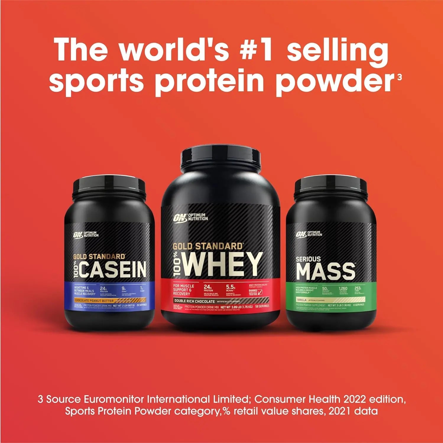 Optimum Nutrition (ON) Serious Mass High Protein and High Calorie Gainer Powder - 6 lbs (Chocolate) with Vitamins and Minerals SAUDI SHARK