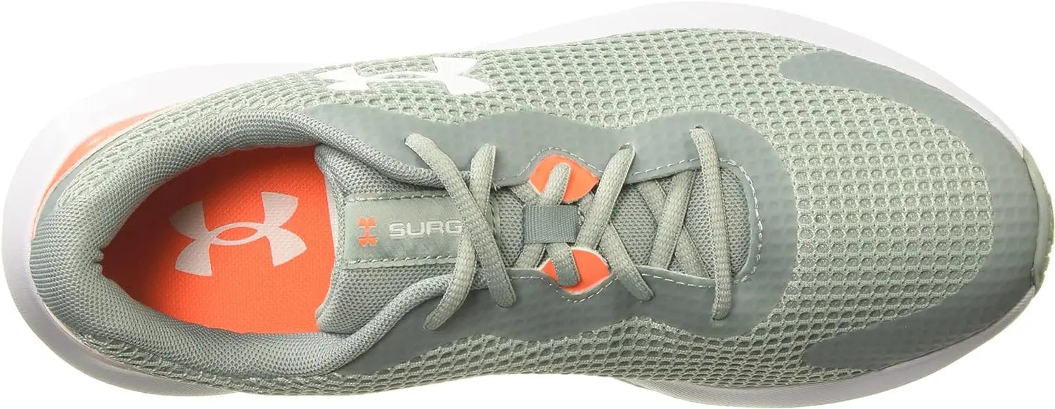 يمكن استبدال حذاء الجري النسائي Under Armour باللون الرمادي والبرتقالي مع نسيج شبكي لتعزيز التهوية والراحة بما يلي:

القرش السعودي | براند سعودي حذاء اندر ارمور سيرج 3 للنساء.