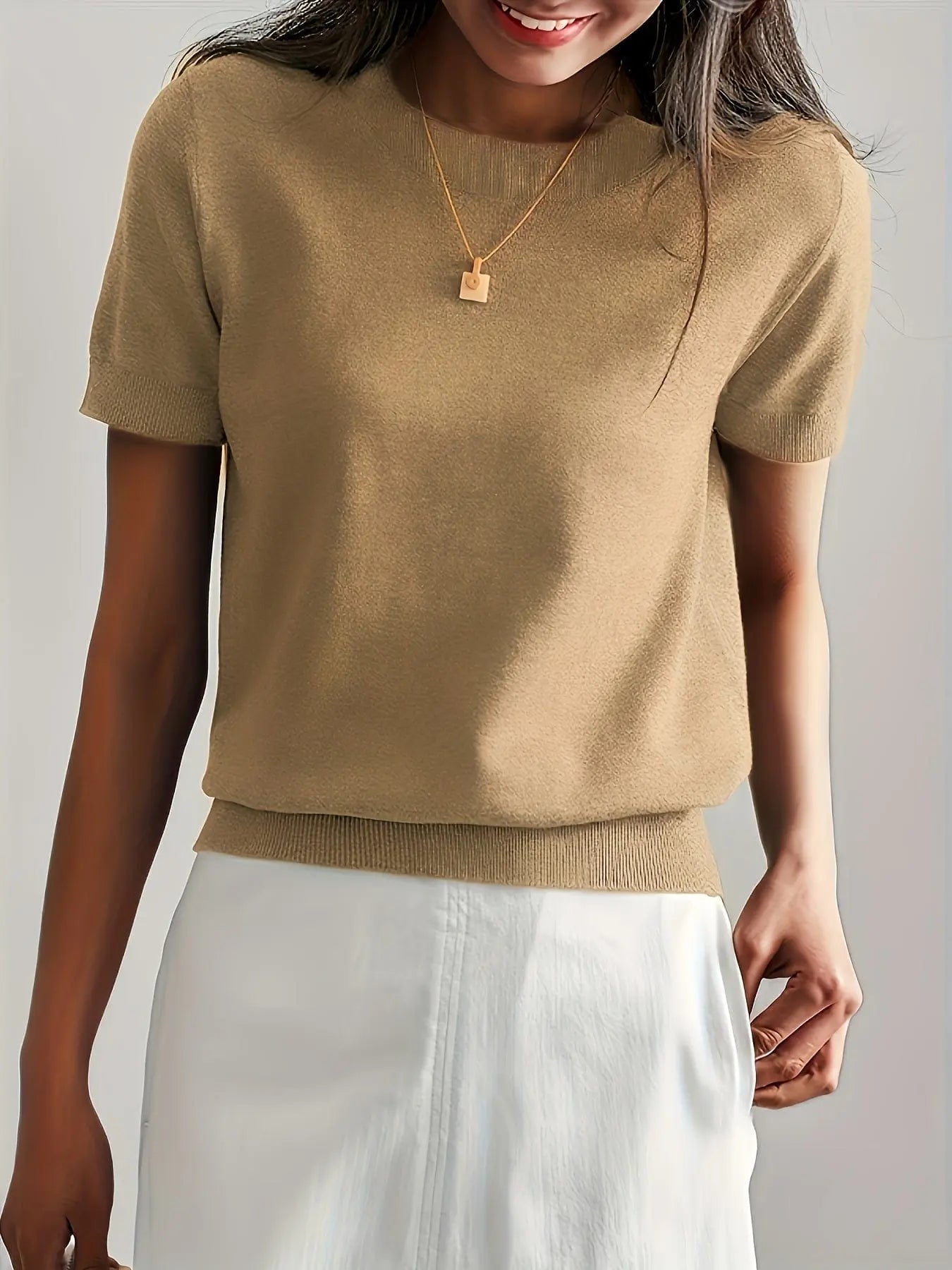 CLOUDTEK™ Knitted Short-Sleeve Sweater Modavivo