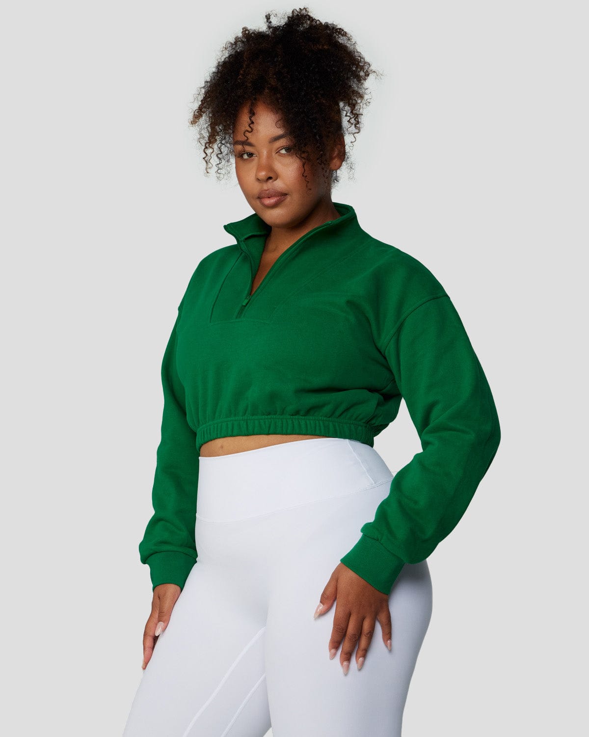 Half-Zip Cropped Jumper | Grounded Crop Shop Boutique
