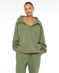 Oversized Collar Sweatshirt | Clover Crop Shop Boutique